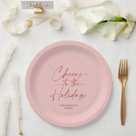 Plato De Papel Saludos a la fiesta de vacaciones