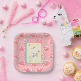 Plato De Papel Saludos a la placa de papel Bam Mahjong