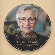 Saludos de oro a 60 años de foto Personalizado cum