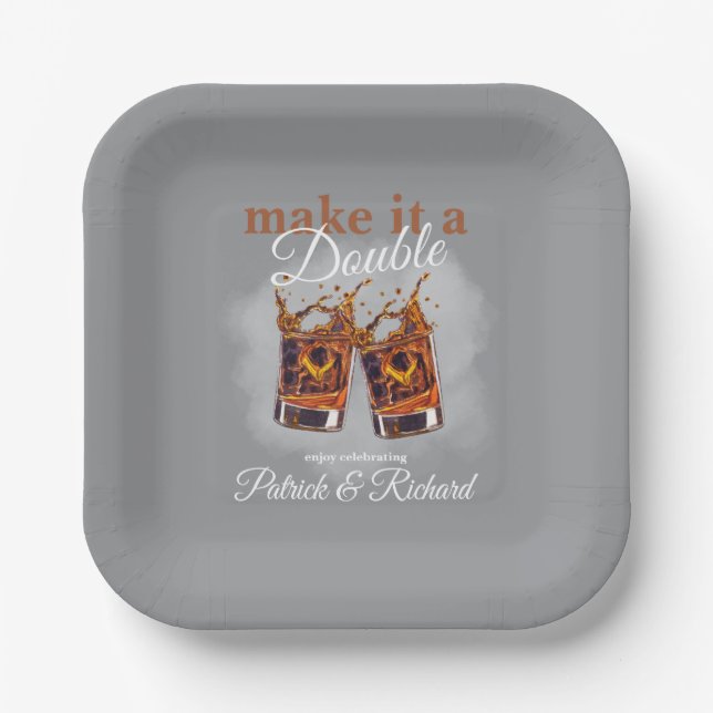 Plato De Papel Saludos hacen que sea una doble celebración el cri (Anverso)