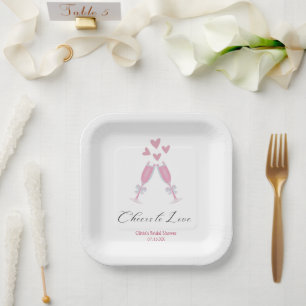 Plato De Papel Saludos para amar a la moderna ducha de novias en