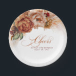 Plato De Papel Saludos Terraza Terracota Floral Pampas Grass<br><div class="desc">Platos de papel de flores de terracota y hierba de pampas - Cheers</div>