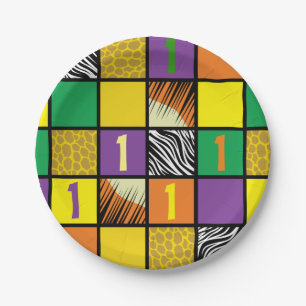 Plato De Papel Salvaje Fiesta de un cumpleaños, Safari Kids