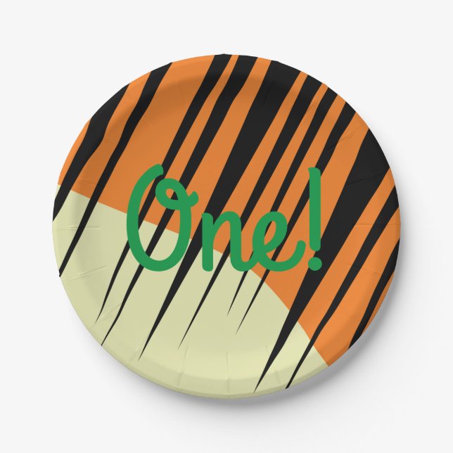 Plato De Papel Salvaje Fiesta Safari (Anverso)