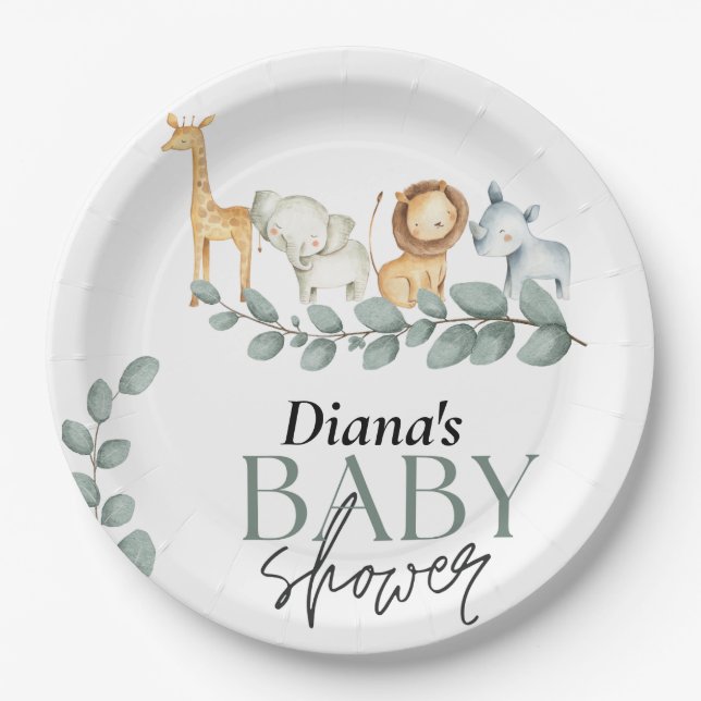 Plato De Papel salvaje un primer cumpleaños, joven silvestre 3 2  (Anverso)