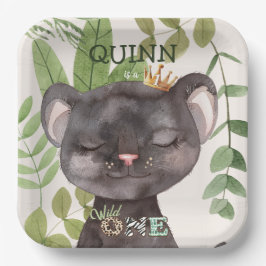 Plato De Papel Salvaje Una Jungla Animales Safari Primer cumpleañ