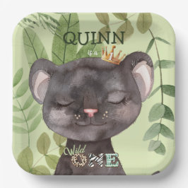 Plato De Papel Salvaje Una Jungla Animales Safari Primer cumpleañ