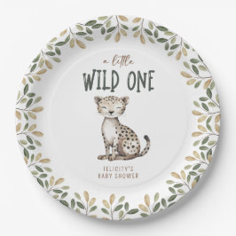 Plato De Papel Salvajes un Safari Animales Neutrales Baby Shower