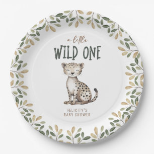 Plato De Papel Salvajes un Safari Animales Neutrales Baby Shower