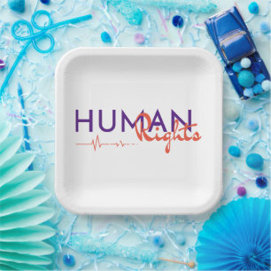 Plato De Papel Salvamento de los derechos humanos