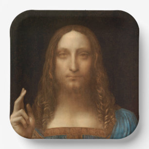 Plato De Papel Salvator Mundi (Salvador del Mundo) (da Vinci)