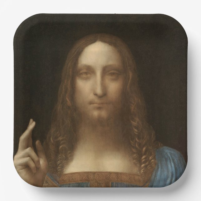 Plato De Papel Salvator Mundi (Salvador del Mundo) (da Vinci) (Anverso)