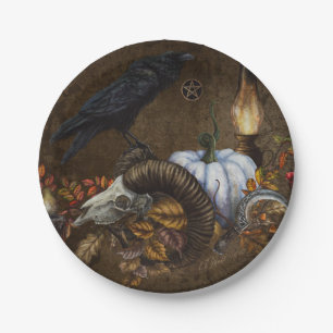 Plato De Papel Samhain Raven