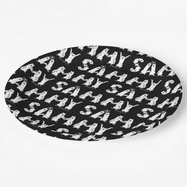 Plato De Papel Sammy en letras samoyadas (Angular)