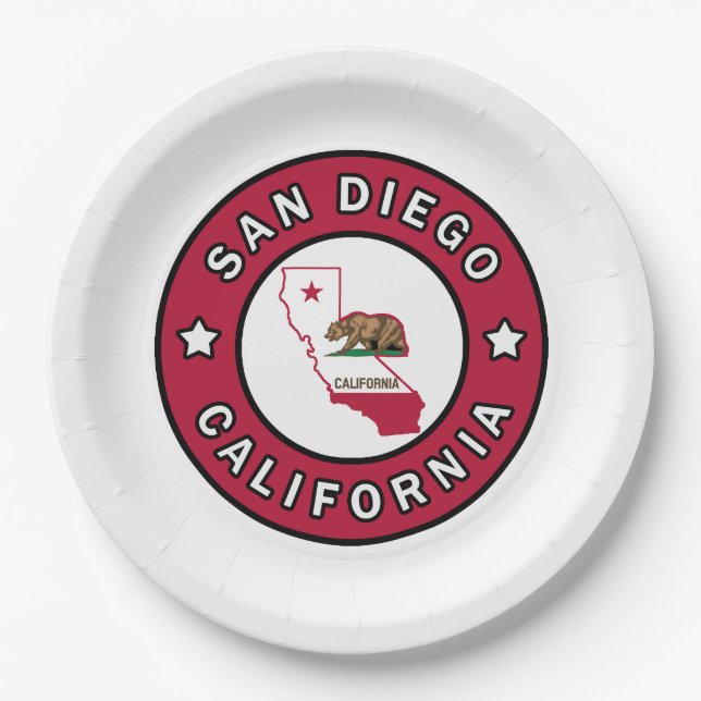 Plato De Papel San Diego California (Anverso)