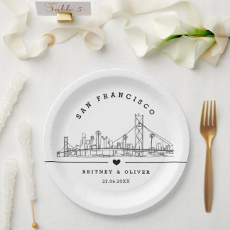 Plato De Papel San Franciso Skyline – Custom Wedding favor