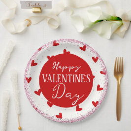 Plato De Papel San Valentín