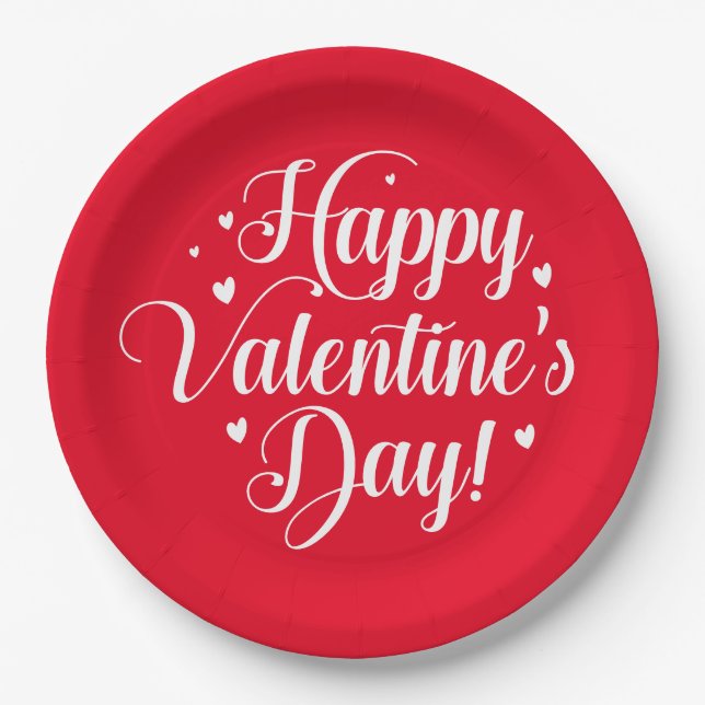 Plato De Papel San Valentín  (Anverso)
