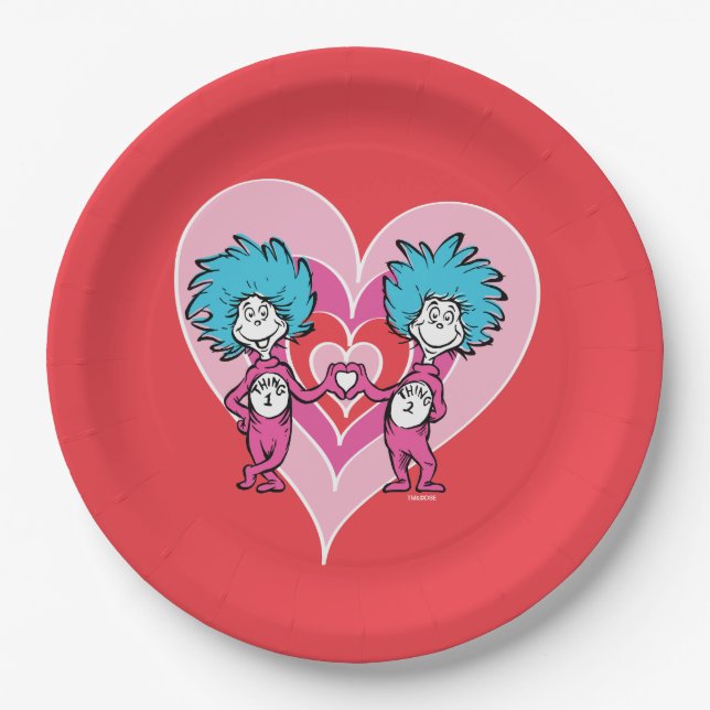 Plato De Papel San Valentín de Dr. Seuss | Cosa Uno Cosa Dos (Anverso)
