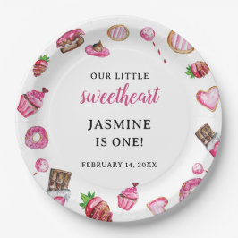 Plato De Papel San Valentín postre dulce de cumpleaños