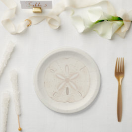 Plato De Papel Sand Dollar Beach Wedding Cake Plates