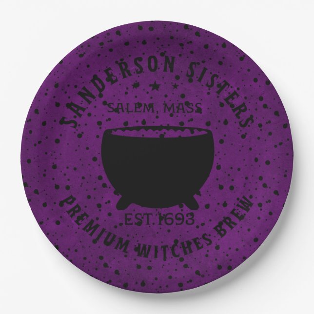 Plato De Papel Sanderson Sisters Brewing Company (Anverso)