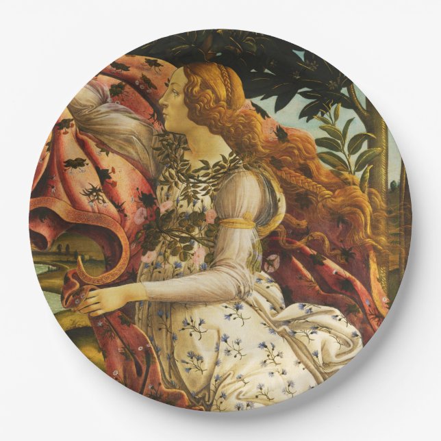 Plato De Papel Sandro Botticelli "El nacimiento de Venus - Hora"  (Anverso)