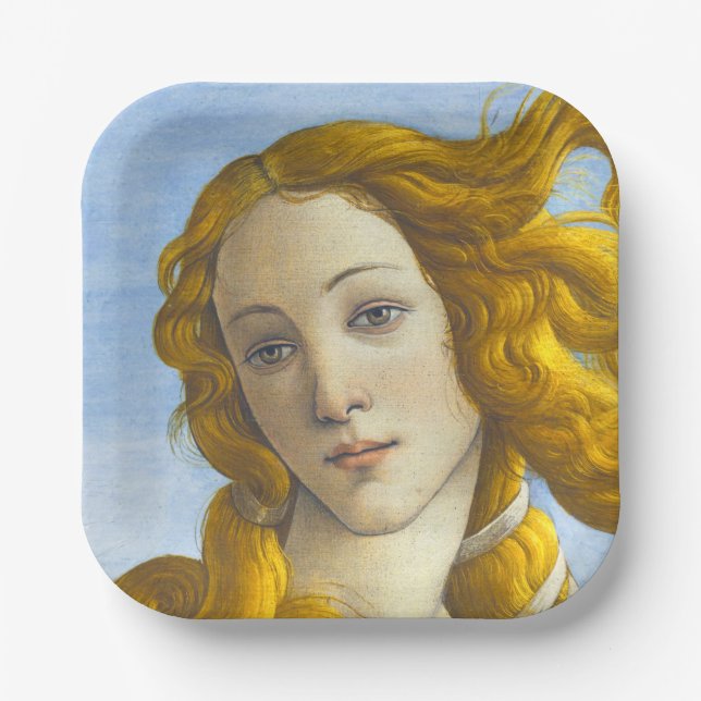 Plato De Papel Sandro Botticelli - Nacimiento de los detalles de  (Anverso)
