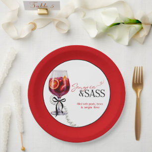 Plato De Papel Sangria & Sass