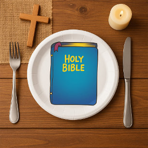 Plato De Papel Santa Biblia