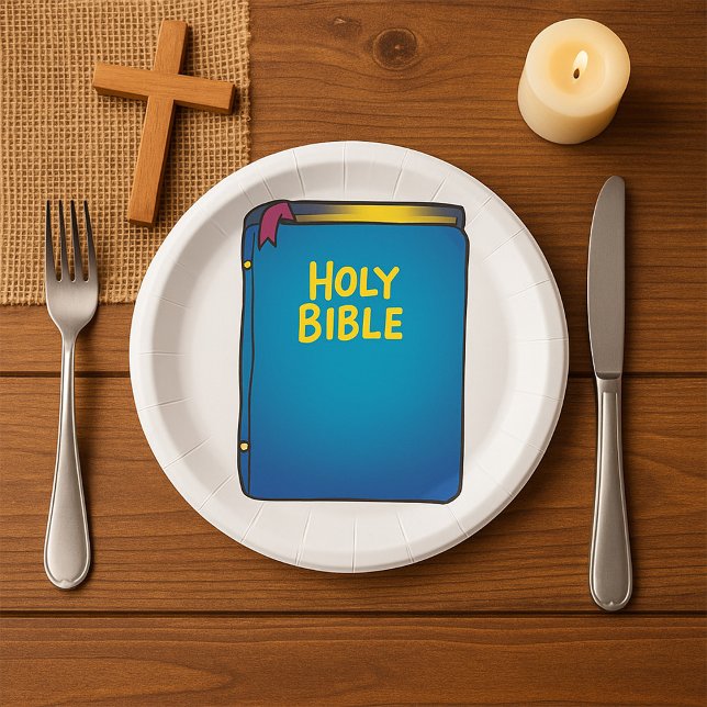 Plato De Papel Santa Biblia (Subido por el creador)