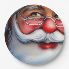Plato De Papel Santa Claus