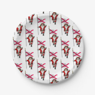 Plato De Papel Santa Claus Con El Fin De Irlanda Del Norte