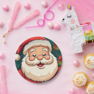 Plato De Papel Santa Clouse