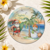 Santa de verano & muñeco de nieve Navidad en julio