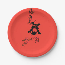 Plato De Papel Santa Distribution Gifts
