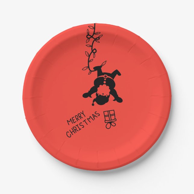 Plato De Papel Santa Distribution Gifts (Anverso)