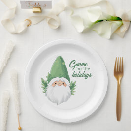 Plato De Papel Santa Gnome para las vacaciones