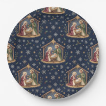 Santa Natividad Estrella de Navidad y Copo de Niev
