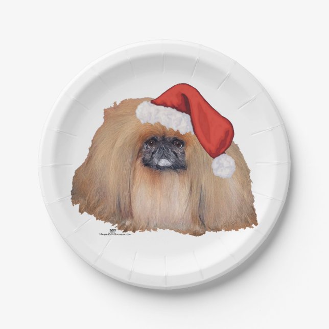 Plato De Papel Santa Pekinés (Anverso)