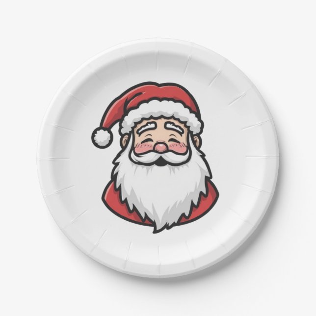 Plato De Papel Santa Plate, navidades (Anverso)