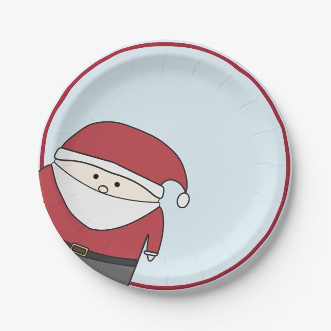 Plato De Papel Santa Plate, navidades (Anverso)