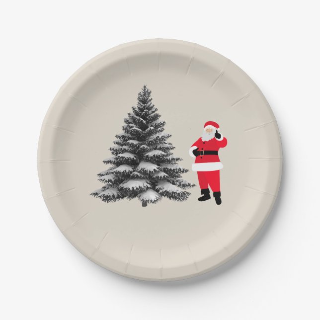 Plato De Papel Santa standing near pine tree (Anverso)