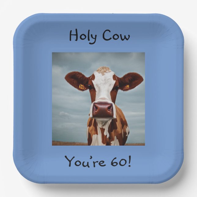 Plato De Papel Santa Vaca Tienes 60 (Anverso)