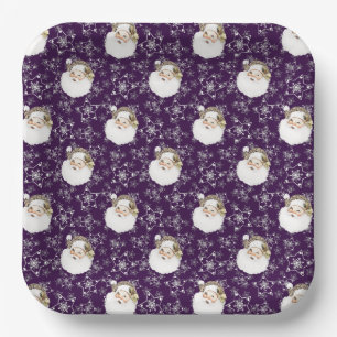 Plato De Papel Santa y las estrellas de época