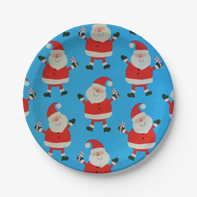 Plato De Papel Santas Felices (Anverso)