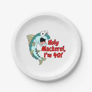 Plato De Papel Santo Caballa, estoy pescando 40 veces divertida