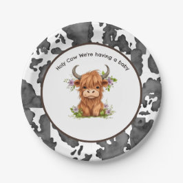 Plato De Papel Santo Vaca estamos teniendo un bebé