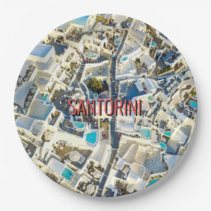 Plato De Papel Santorini - Grecia