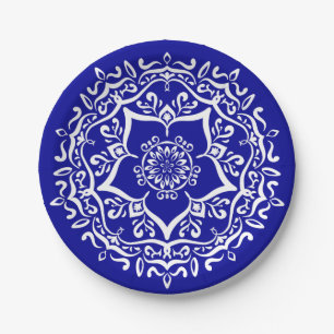 Plato De Papel Sapphire Mandala